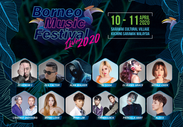 Borneo Music Festival 2020 Borneo 音乐会 东马 砂拉越 Alan Walker 文化村
