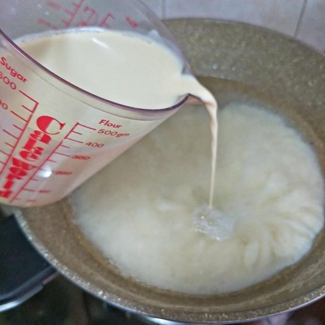 resipi puding buah naga susu